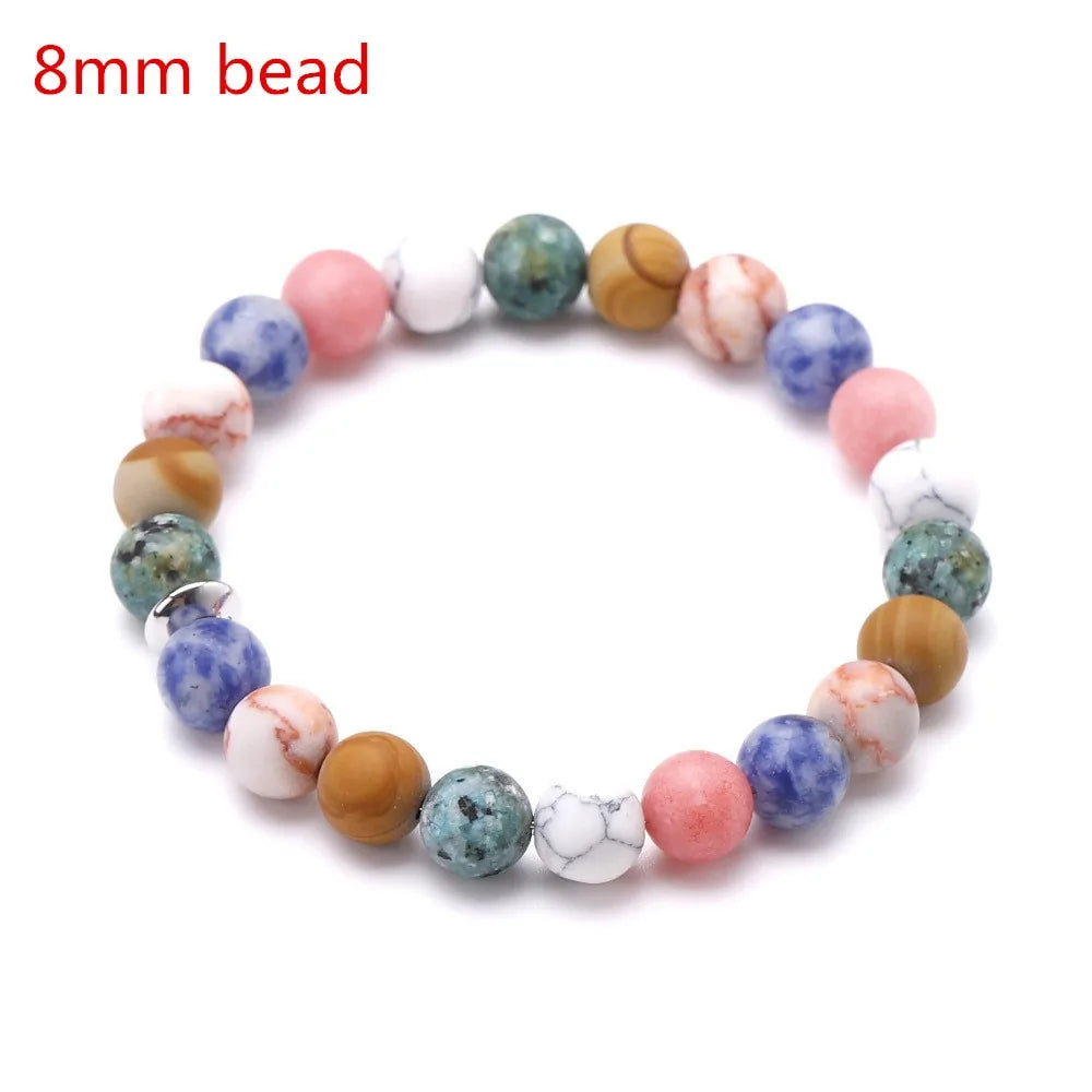 Solar System Planets Natural Stone Bracelet