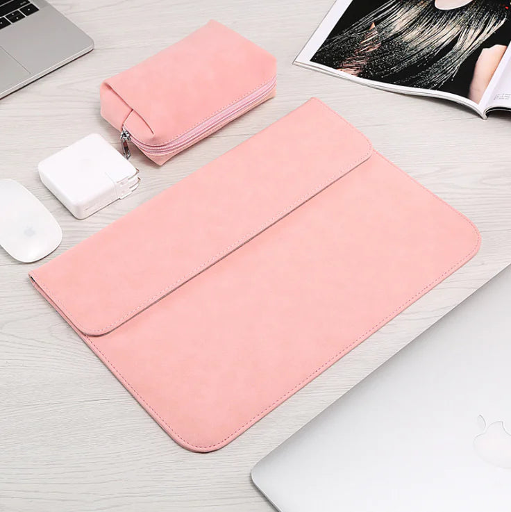 Frosted PU Leather Laptop Sleeve