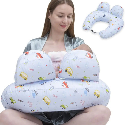 AMCATON Breastfeeding Pillow for Mom Nursing Pillow for Breastfeeding Breastfeeding Pillow with Adjustable Strap Fence Protection (CAR)