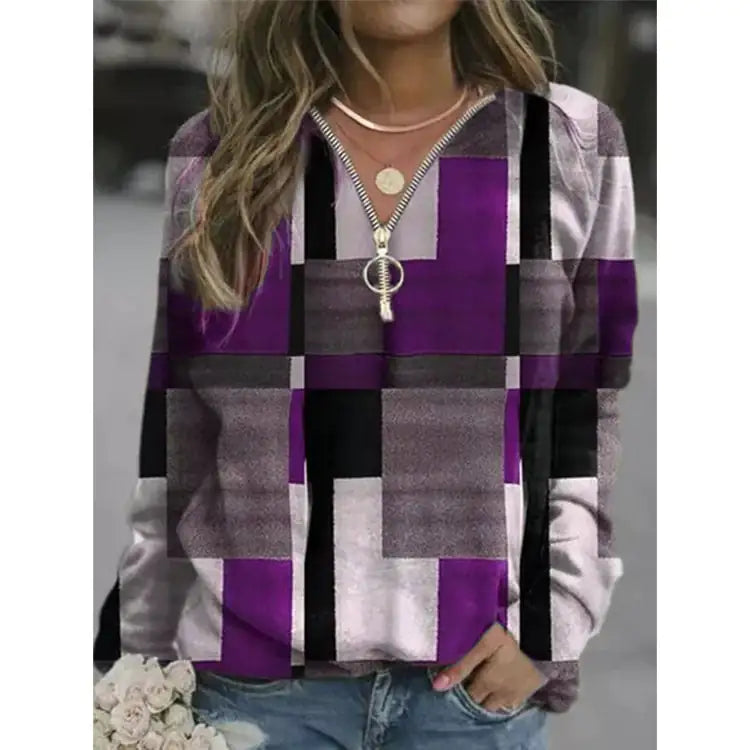Women's Checkered Sweaters and Fleece Jackets