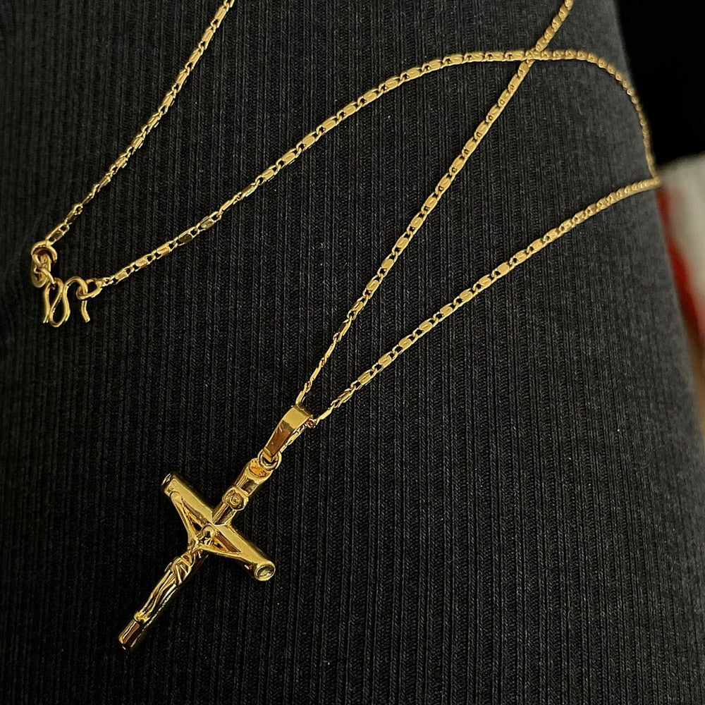 Gold Plated Cross Necklace