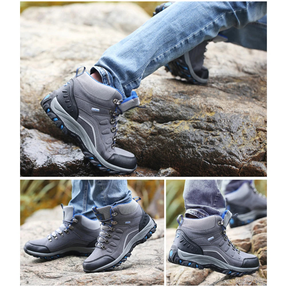 Hiking Shoes Trekking Boots Non Slip Mens Autumn Winter Shoes Lightweight Running Sneakers Breathable for Hiking Climbing